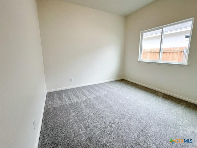 unfurnished room featuring carpet