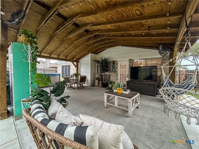 view of patio / terrace featuring an outdoor hangout area