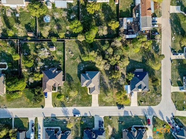 bird's eye view with a residential view