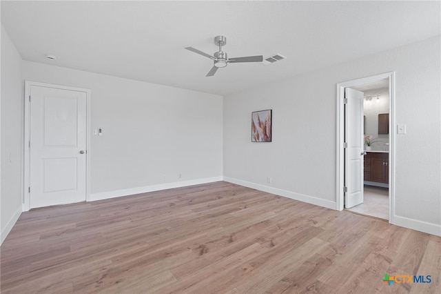 2534 Duval Dr, New Braunfels, TX 78130 - spare room featuring ceiling fan and light wood-style flooring