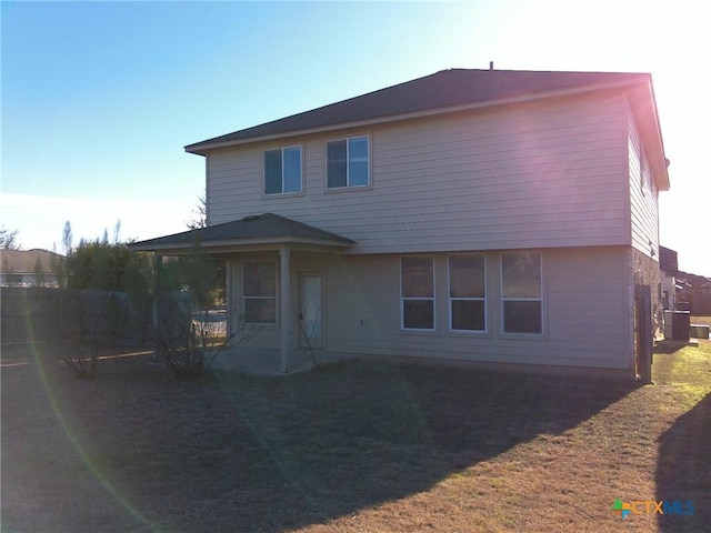 back of house featuring a patio area