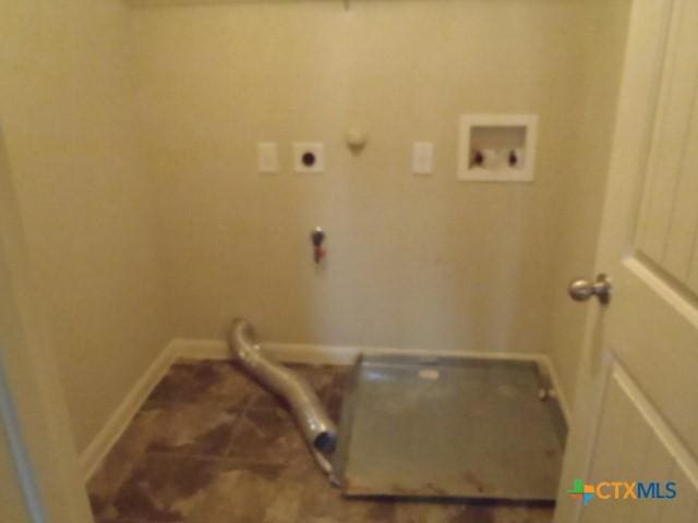 washroom with hookup for a washing machine, gas dryer hookup, and electric dryer hookup