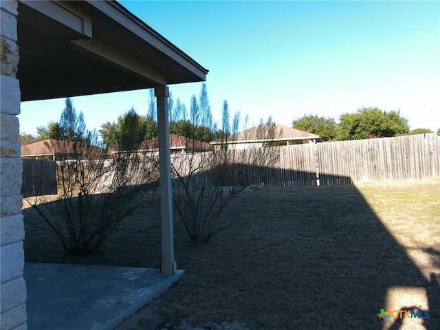 view of yard featuring a patio area