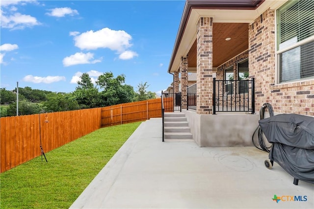 view of patio / terrace with area for grilling