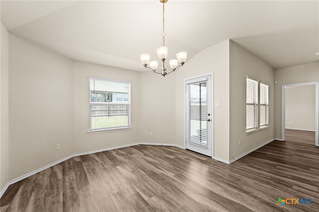 2503 Pintail Loop, Copperas Cove, TX 76522 - unfurnished dining area with a chandelier and wood finished floors
