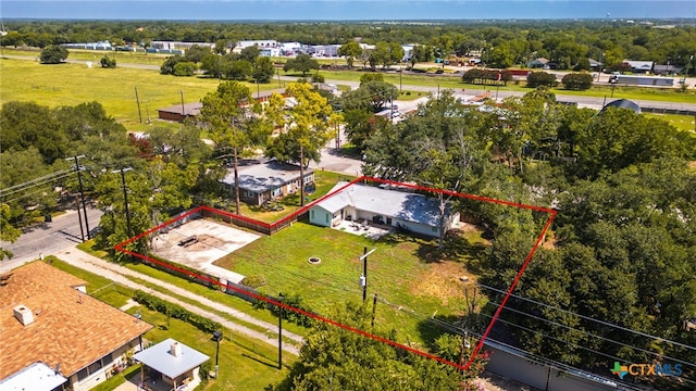 119 W Crockett St, Luling, TX 78648 - aerial view of property's location with property boundaries highlighted