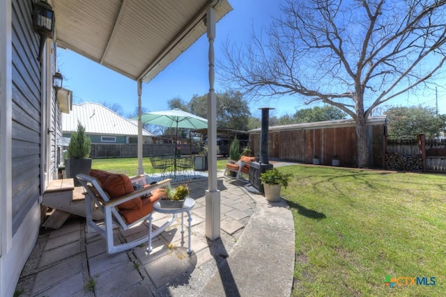 view of patio / terrace featuring a fenced backyard