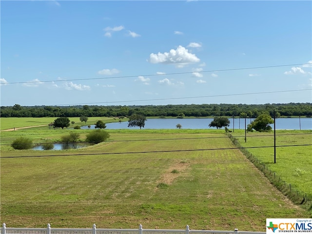 property view of water featuring a rural view