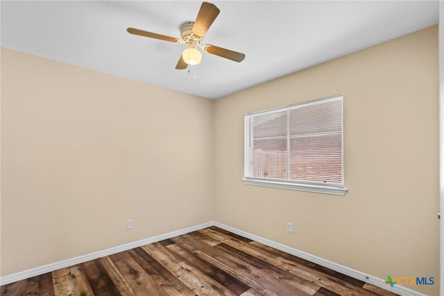 501 Appaloosa Dr, Victoria, TX 77904 - empty room featuring dark wood-style flooring and ceiling fan