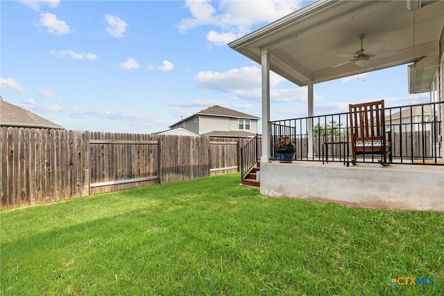 232 Gaida Loop, Georgetown, TX 78628 - view of yard featuring ceiling fan
