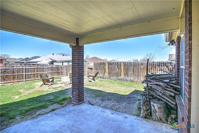 view of patio / terrace featuring a fenced backyard