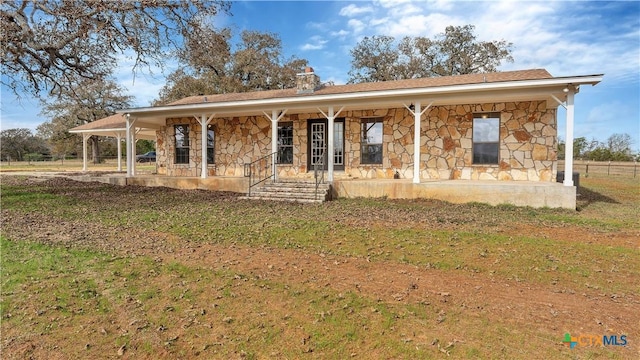 view of rear view of property