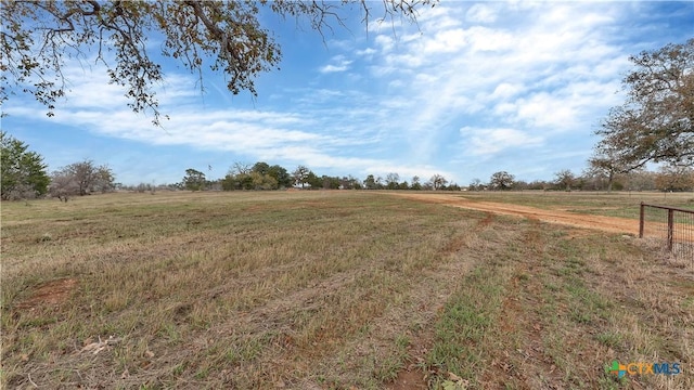 view of yard featuring a rural view