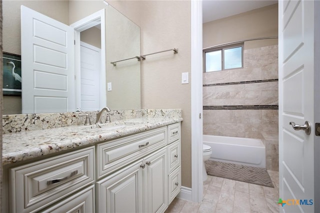 226 Sabella, Spring Branch, TX 78070 - full bathroom with toilet, vanity, and bathing tub / shower combination