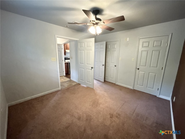 1260 Great Oaks Dr, Salado, TX 76571 - unfurnished bedroom featuring light colored carpet and ceiling fan
