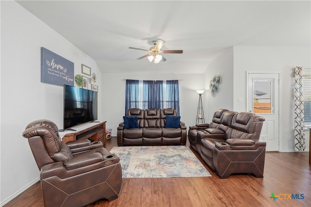 6424 Treiber Dr, Temple, TX 76502 - living area with a ceiling fan and wood finished floors