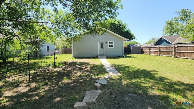 1804 N Goldman St, Victoria, TX 77901 - fenced backyard featuring entry steps and a shed