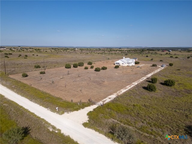 aerial view featuring a rural view