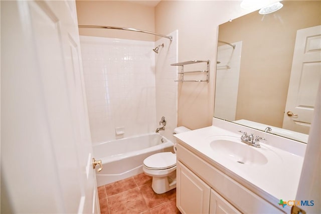 1802 N Vine St, Victoria, TX 77901 - full bathroom with vanity, shower / bath combination, and tile patterned flooring