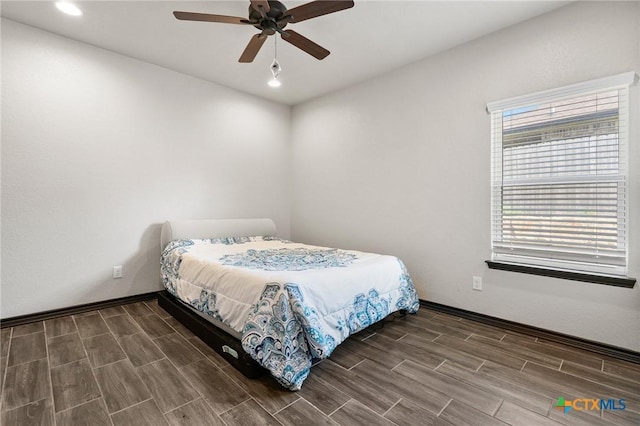 8306 Callahan Dr, Killeen, TX 76542 - bedroom with wood finished floors, recessed lighting, and a ceiling fan