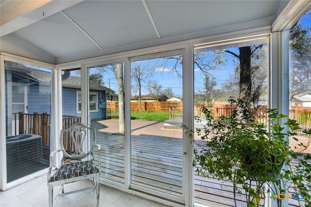 sunroom / solarium with plenty of natural light