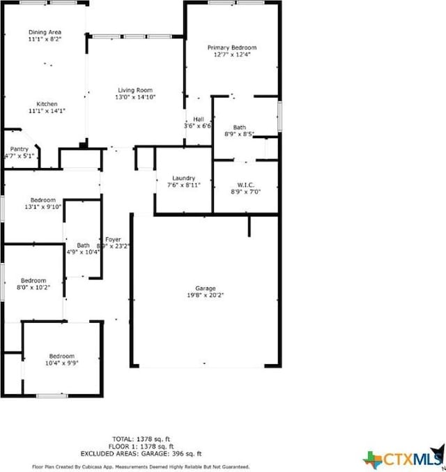 707 Winscott Ave, Temple, TX 76502 - floor plan / room layout