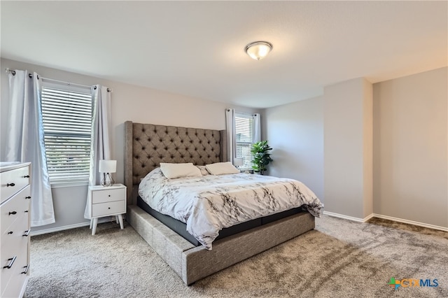 bedroom featuring carpet