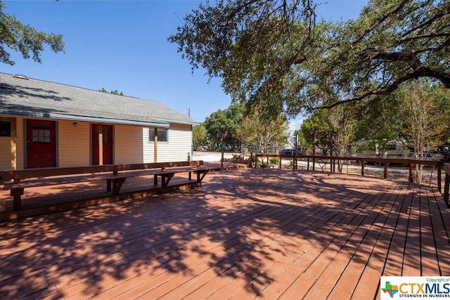 121 S Scenic Loop, Canyon Lake, TX 78133 - view of wooden terrace