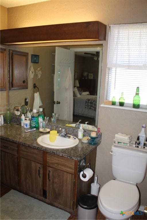 bathroom featuring toilet and vanity