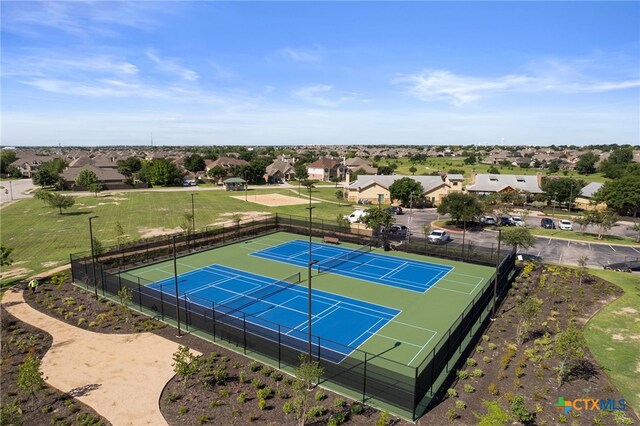 3416 Winding Shore Ln, Pflugerville, TX 78660 - view of tennis court featuring a residential view