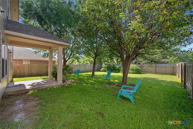 3416 Winding Shore Ln, Pflugerville, TX 78660 - fenced backyard with a patio area