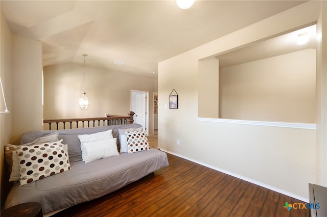 3416 Winding Shore Ln, Pflugerville, TX 78660 - bedroom featuring wood finished floors and vaulted ceiling