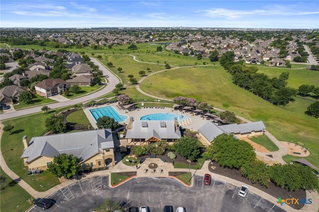 3416 Winding Shore Ln, Pflugerville, TX 78660 - aerial view of property and surrounding area featuring a pool area