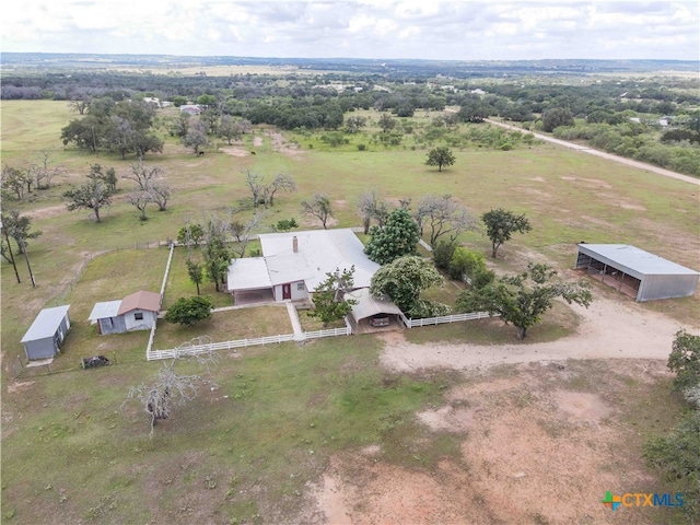 bird's eye view featuring a rural view