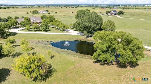 bird's eye view with a rural view