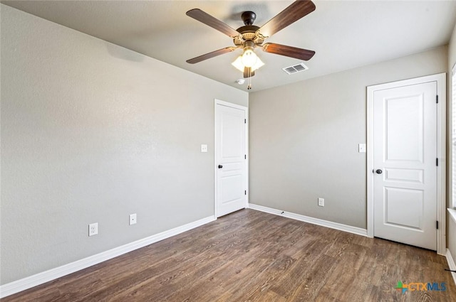 1617 Shadow Canyon Dr, Temple, TX 76502 - unfurnished room with wood finished floors and a ceiling fan