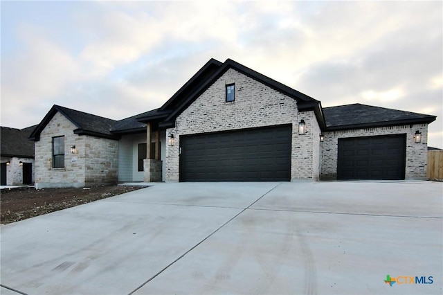 view of front of home featuring a garage