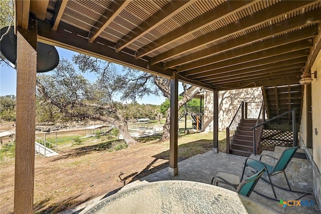 302 County Road 140, Burnet, TX 78611 - view of patio with stairs