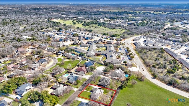 bird's eye view featuring a residential view