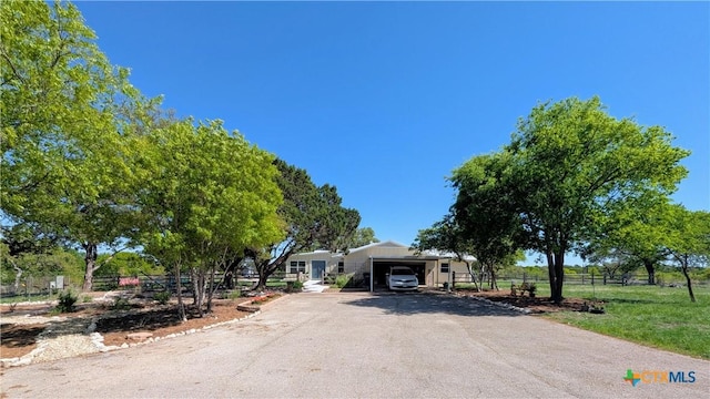 4770 Fm 2808, Kempner, TX 76539 - view of front of house featuring asphalt driveway and a carport