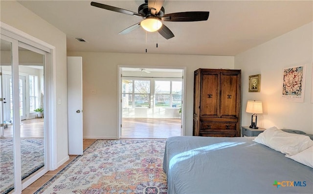 4770 Fm 2808, Kempner, TX 76539 - bedroom featuring a ceiling fan and light tile patterned floors