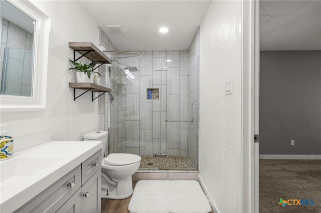 8704 Trailridge Dr, Temple, TX 76502 - full bathroom featuring a stall shower and vanity