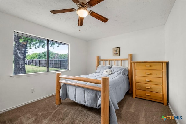8704 Trailridge Dr, Temple, TX 76502 - carpeted bedroom with a ceiling fan and baseboards