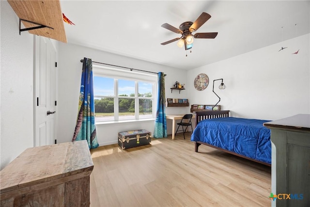 921 Indian Trl, Harker Heights, TX 76548 - bedroom featuring light wood finished floors and ceiling fan