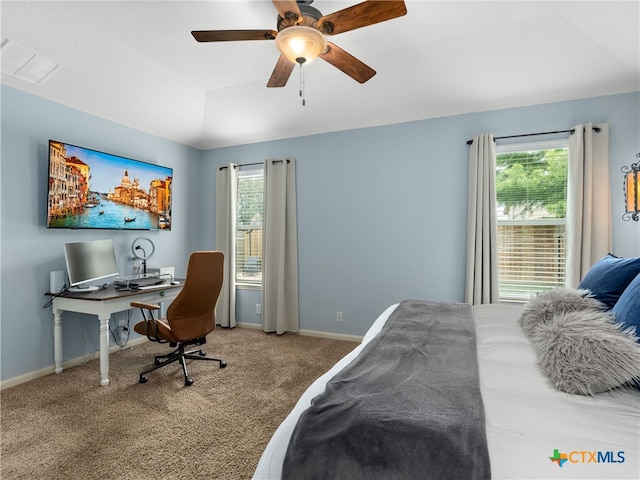2416 Kolton St, New Braunfels, TX 78130 - bedroom featuring carpet flooring and ceiling fan