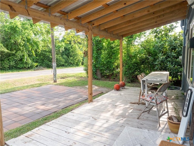 view of wooden deck