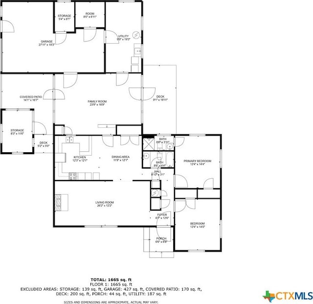 134 Daisy Ln, Whitney, TX 76692 - room layout