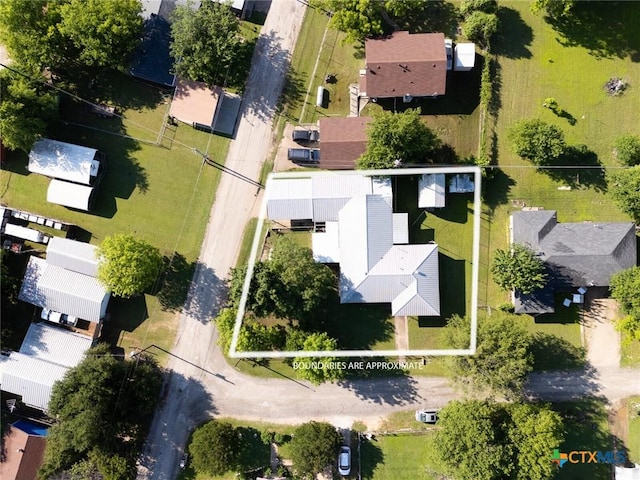 134 Daisy Ln, Whitney, TX 76692 - aerial perspective of suburban area featuring property boundaries highlighted