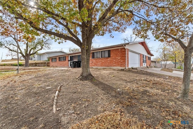 exterior space featuring a garage