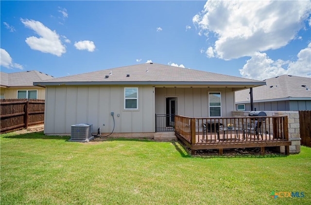 7808 Mcculloch Rd, Temple, TX 76502 - back of house featuring board and batten siding and a wooden deck